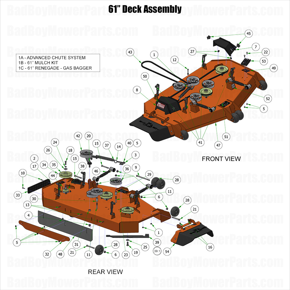 2025 Renegade - Gas - 61" Deck Assembly